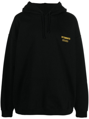 

Embroidered logo hoodie, VETEMENTS Embroidered logo hoodie