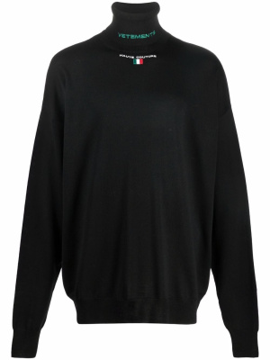 

Roll neck knitted jumper, VETEMENTS Roll neck knitted jumper