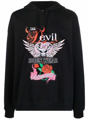 

Graphic-patch hoodie, VETEMENTS Graphic-patch hoodie