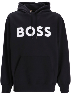 

Logo-print drawstring hoodie, BOSS Logo-print drawstring hoodie