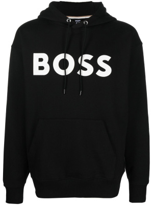 

Logo-print fleece hoodie, BOSS Logo-print fleece hoodie
