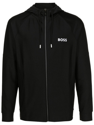 

Logo-print zip-up hoodie, BOSS Logo-print zip-up hoodie