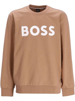 

Flocked-logo cotton sweatshirt, BOSS Flocked-logo cotton sweatshirt