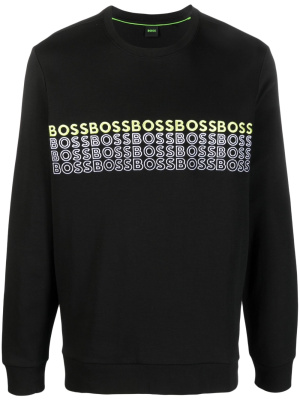 

Embroidered-logo crew-neck sweatshirt, BOSS Embroidered-logo crew-neck sweatshirt