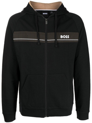 

Logo-print zip-up hoodie, BOSS Logo-print zip-up hoodie
