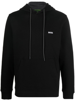 

Logo-print long-sleeve hoodie, BOSS Logo-print long-sleeve hoodie