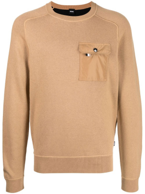 

Chest pocket round neck sweater, BOSS Chest pocket round neck sweater