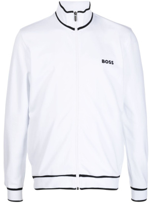 

Logo-print zip-up sweatshirt, BOSS Logo-print zip-up sweatshirt