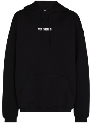 

Exposed-label oversized hoodie, VETEMENTS Exposed-label oversized hoodie
