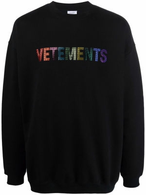 

Rainbow stud logo sweatshirt, VETEMENTS Rainbow stud logo sweatshirt