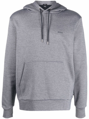 

Logo print drawstring hoodie, BOSS Logo print drawstring hoodie