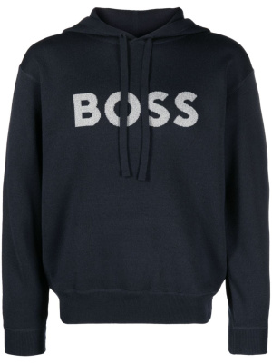 

Logo-embroidered long-sleeve hoodie, BOSS Logo-embroidered long-sleeve hoodie