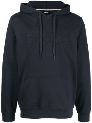 

Logo-embroidered cotton hoodie, BOSS Logo-embroidered cotton hoodie