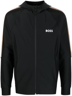 

Logo-print zip-up hoodie, BOSS Logo-print zip-up hoodie