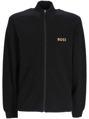 

Logo-print zip-up sweatshirt, BOSS Logo-print zip-up sweatshirt