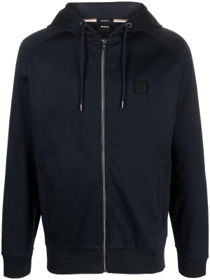 

Logo-patch drawstring hoodie, BOSS Logo-patch drawstring hoodie