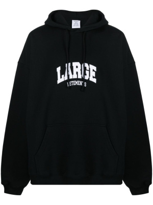 

Embroidered logo graphic-detail hoodie, VETEMENTS Embroidered logo graphic-detail hoodie
