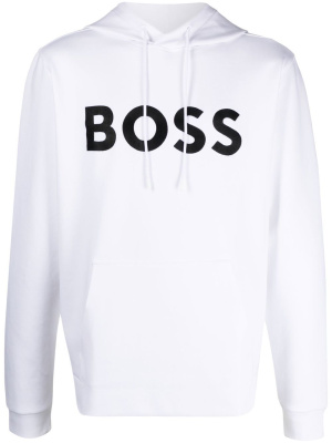 

Logo-print long-sleeve hoodie, BOSS Logo-print long-sleeve hoodie
