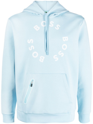 

Logo-print cotton-blend hoodie, BOSS Logo-print cotton-blend hoodie