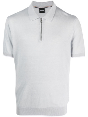

Zip-up linen-blend polo shirt, BOSS Zip-up linen-blend polo shirt