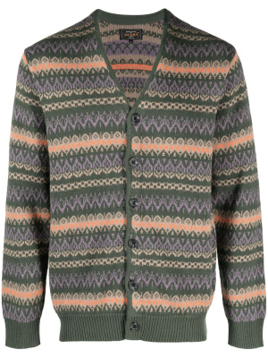 

Fair Isle jacquard long-sleeve cardigan, BEAMS PLUS Fair Isle jacquard long-sleeve cardigan