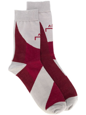 

Logo intarsia mid-calf socks, A-COLD-WALL* Logo intarsia mid-calf socks