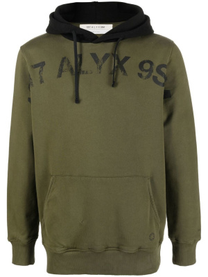 

Logo-print cotton hoodie, 1017 ALYX 9SM Logo-print cotton hoodie