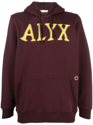 

Logo-print long-sleeved hoodie, 1017 ALYX 9SM Logo-print long-sleeved hoodie