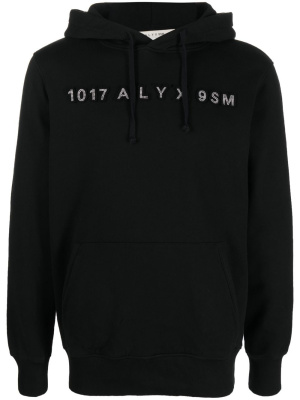 

Studded-logo detail hoodie, 1017 ALYX 9SM Studded-logo detail hoodie