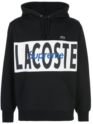 

X Lacoste logo panel hoodie, Supreme X Lacoste logo panel hoodie