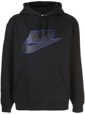 

X Nike leather applique hoodie, Supreme X Nike leather applique hoodie