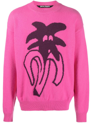 

Jimmy intarsia-knit jumper, Palm Angels Jimmy intarsia-knit jumper