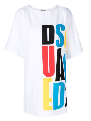 

Logo-print towel-finish T-shirt, Dsquared2 Logo-print towel-finish T-shirt