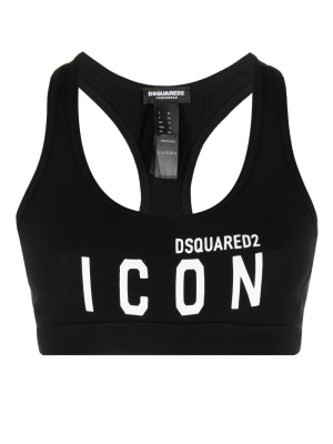 

Logo-print cropped top, Dsquared2 Logo-print cropped top