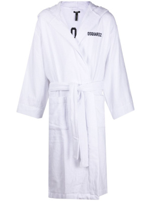 

Logo embroidered bath robe, Dsquared2 Logo embroidered bath robe