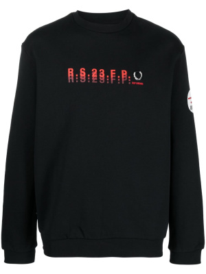 

Logo-print cotton sweatshirt, Raf Simons X Fred Perry Logo-print cotton sweatshirt