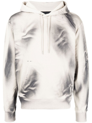 

Abstract-print cotton hoodie, HELIOT EMIL Abstract-print cotton hoodie