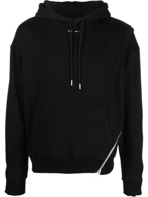 

Zip-detail drawstring hoodie, HELIOT EMIL Zip-detail drawstring hoodie