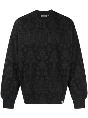 

Baroque-print cotton sweatshirt, Carhartt WIP Baroque-print cotton sweatshirt