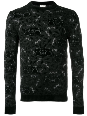 

Knit jacquard jumper, Saint Laurent Knit jacquard jumper