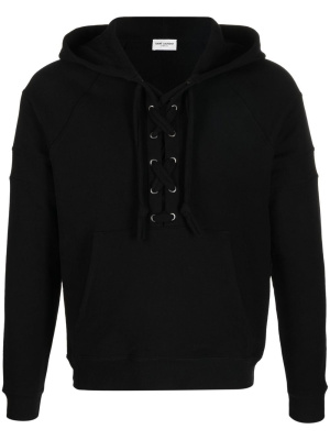 

Front lace-up fastening hoodie, Saint Laurent Front lace-up fastening hoodie