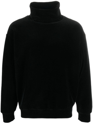 

Velvet-effect roll-neck jumper, Saint Laurent Velvet-effect roll-neck jumper