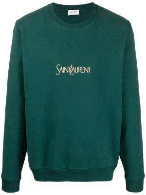 

Logo-print cotton sweatshirt, Saint Laurent Logo-print cotton sweatshirt