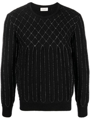 

Lurex-detail long-sleeve jumper, Saint Laurent Lurex-detail long-sleeve jumper