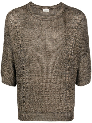 

Half-sleeve knitted top, Saint Laurent Half-sleeve knitted top