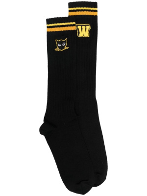 

Striped stretch-wool socks, Off-White Striped stretch-wool socks
