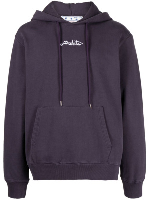 

Embroidered-logo cotton hoodie, Off-White Embroidered-logo cotton hoodie