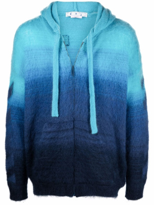 

Arrows-logo brushed-knit hoodie, Off-White Arrows-logo brushed-knit hoodie