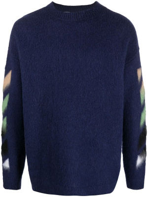

Patterned intarsia-knit jumper, Off-White Patterned intarsia-knit jumper