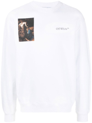 

Caravaggio-print cotton sweatshirt, Off-White Caravaggio-print cotton sweatshirt